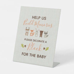 Panneau de Baby shower en bois - Décorez un bloc