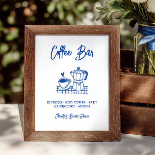 Panneau de Baby Shower Fresh Off The Market Coffee