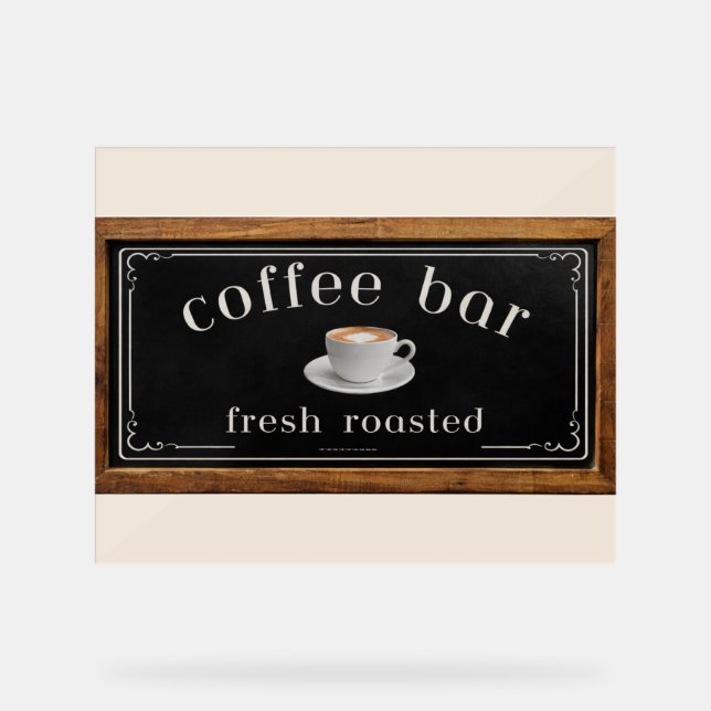 Panneau de bar à café en acrylique de ferme – Stat (Recto)