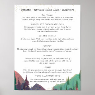 Panneau de bar à desserts Affiche de mariage