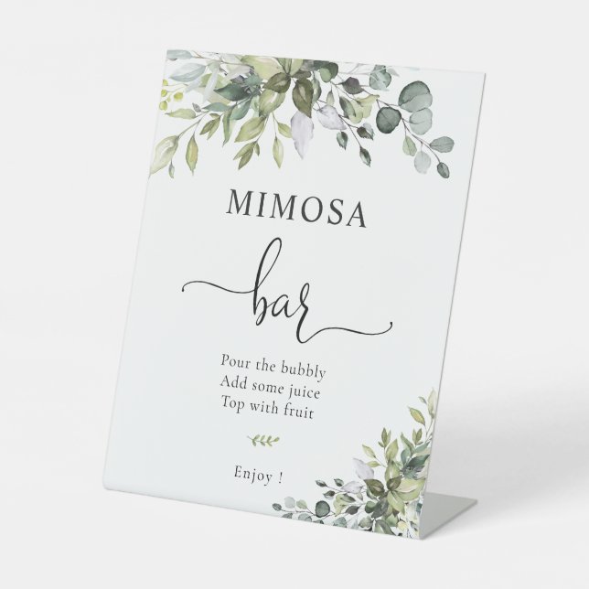 Panneau de bar à la mimosa d'eucalyptus (Recto)