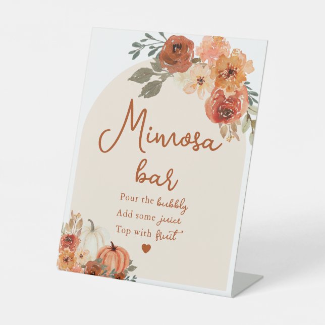 Panneau de bar à mimosa pour mariage bohème d'auto (Recto)