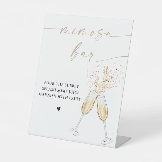 Panneau de bar à mimosa pour mariage moderne (Recto)