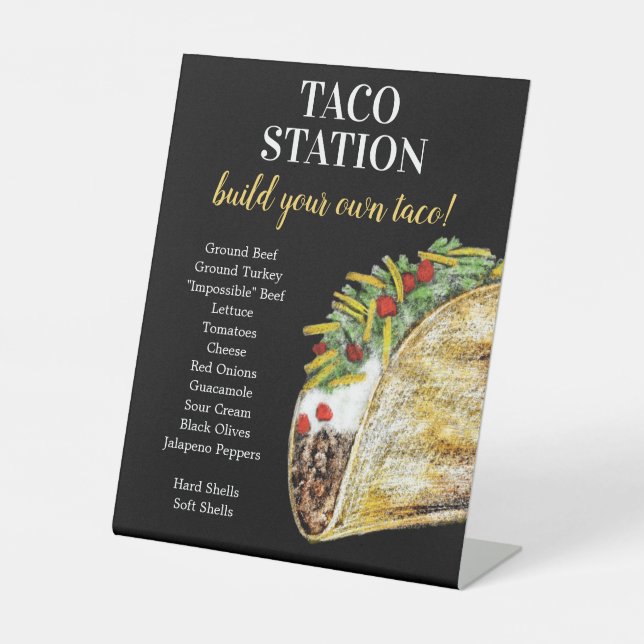 Panneau de bar à tacos pour plaque de station de n (Recto)