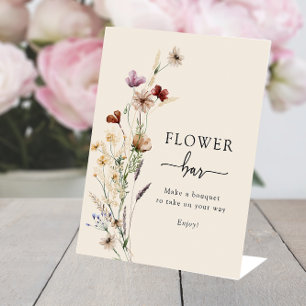 Panneau de bar de fleurs Boho
