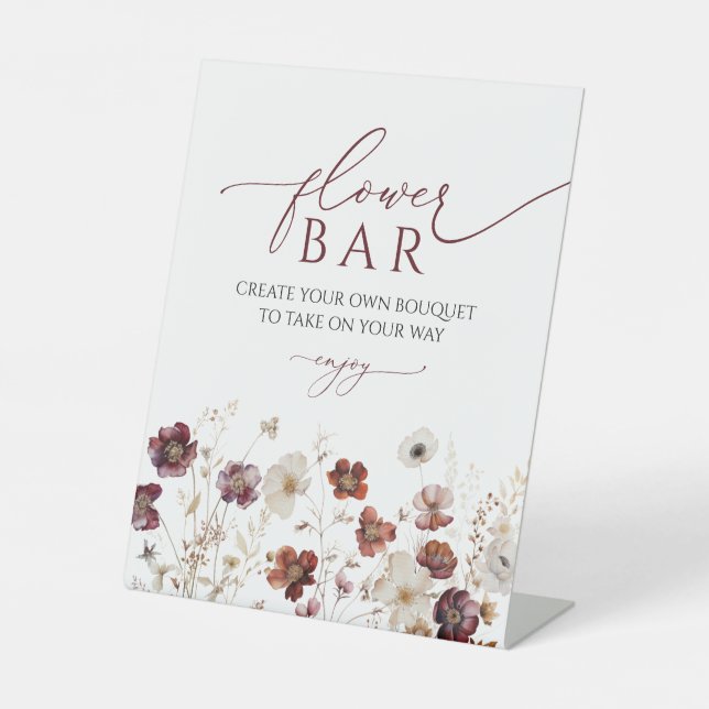 Panneau de bar de fleurs de fleurs sauvages d'auto (Recto)