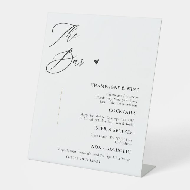 Panneau de bar de mariage élégant  (Recto)