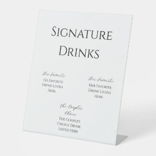 Panneau de bar de mariage minimaliste Noir moder