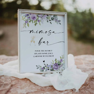 Panneau de bar Mimosa pour la fête prénuptiale Fle