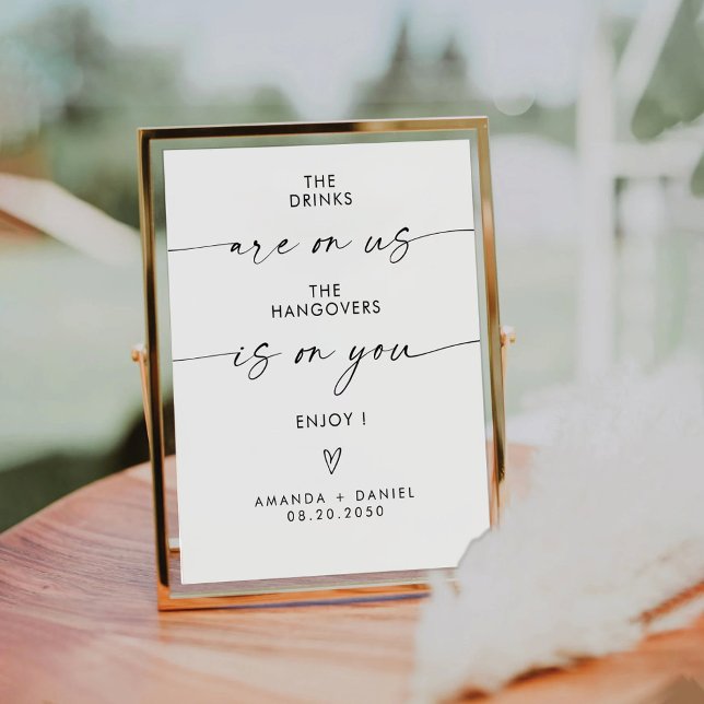 Panneau de bar ouvert minimaliste (Créateur téléchargé)