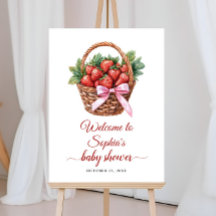Panneau de bienvenue à une baby shower Berry Sweet