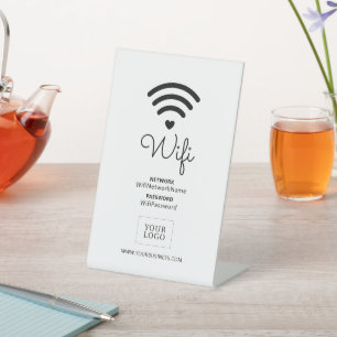 Panneau de bienvenue avec mot de passe Wifi pour l