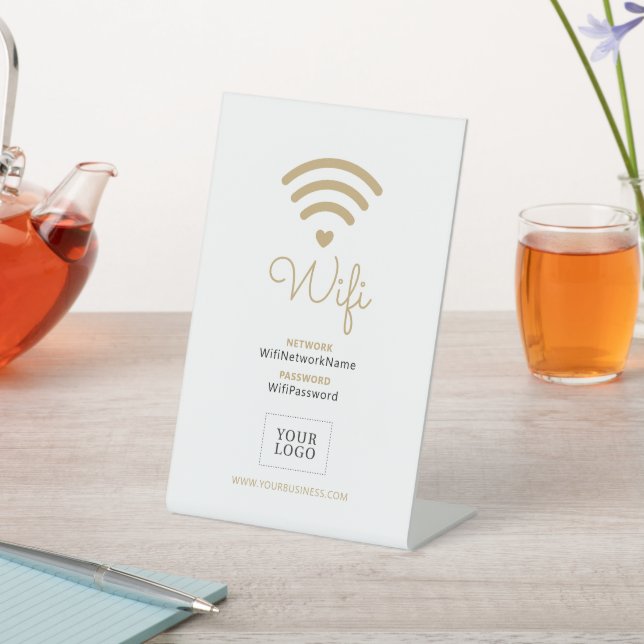 Panneau de bienvenue avec mot de passe Wifi pour l (In SItu)