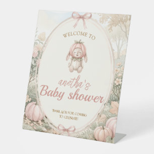 Panneau de bienvenue Baby Shower Vintage Pumpkin a