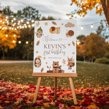 Panneau de bienvenue Cozy Woodland Wild One 16x20