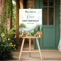 Panneau de bienvenue d'anniversaire 16x20 One Happ