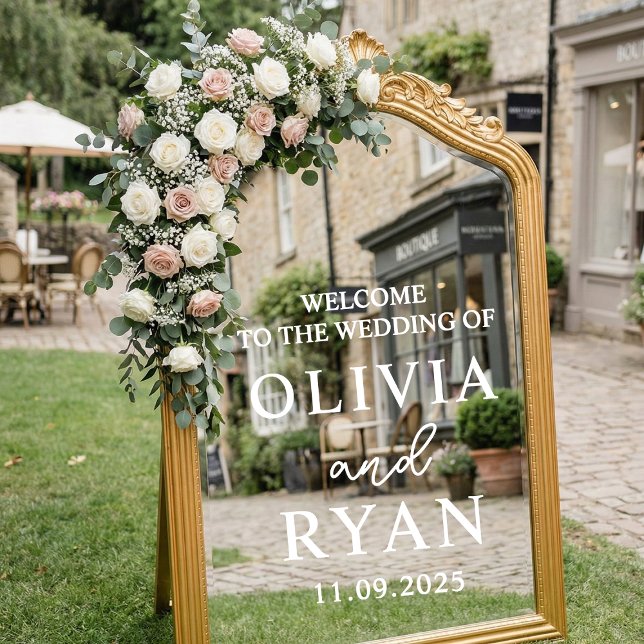 Panneau de bienvenue de mariage Autocollant vinyle (Créateur téléchargé)