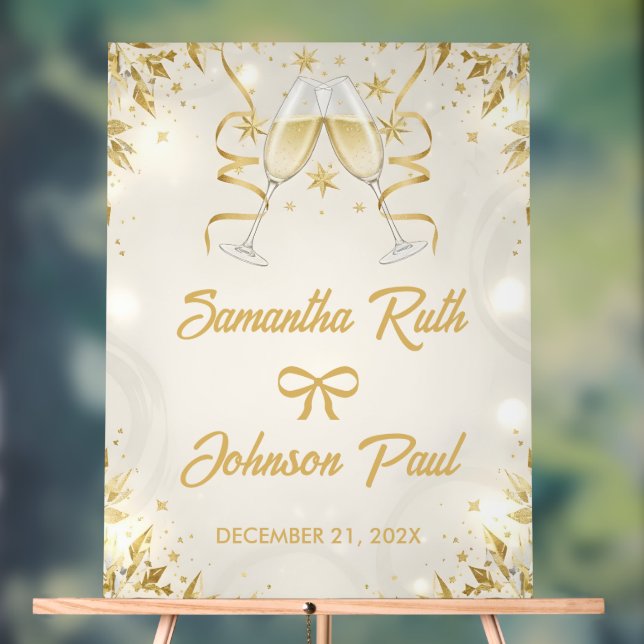 Panneau de bienvenue de mariage en acrylique écrit (Neutre)