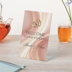 Panneau de bienvenue de mariage moderne