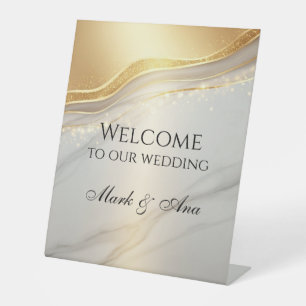 Panneau de bienvenue de mariage moderne