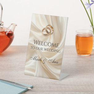 Panneau de bienvenue de mariage moderne