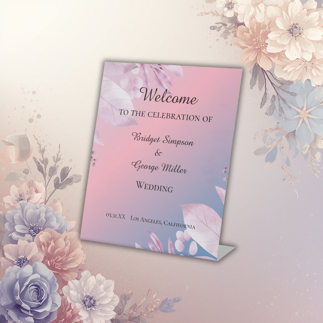 panneau de bienvenue de mariage pastel cerisier sa (Créateur téléchargé)