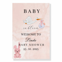 Panneau de bienvenue élégant pour Baby Shower Baby