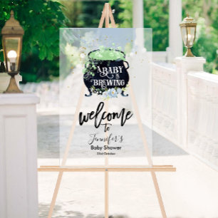 Panneau de bienvenue en acrylique Baby Shower Ha
