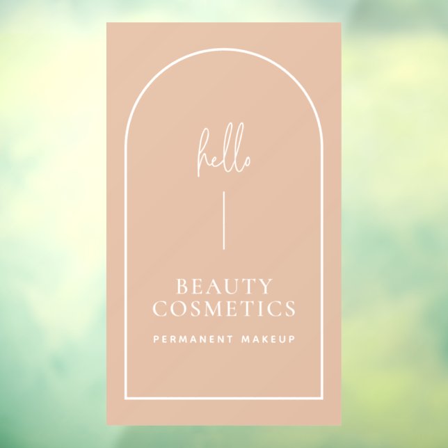 Panneau de bienvenue en rose blush avec arche Hell (Feuille 3)
