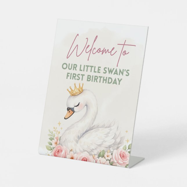 Panneau de bienvenue One Sweet Swan (Recto)