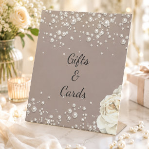 Panneau de bienvenue perles florales pour la baby