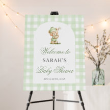 Panneau de bienvenue pour Baby Shower Golf