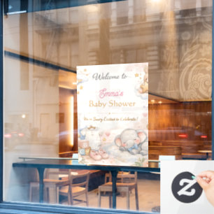 Panneau de bienvenue pour Baby Shower Jolie illu