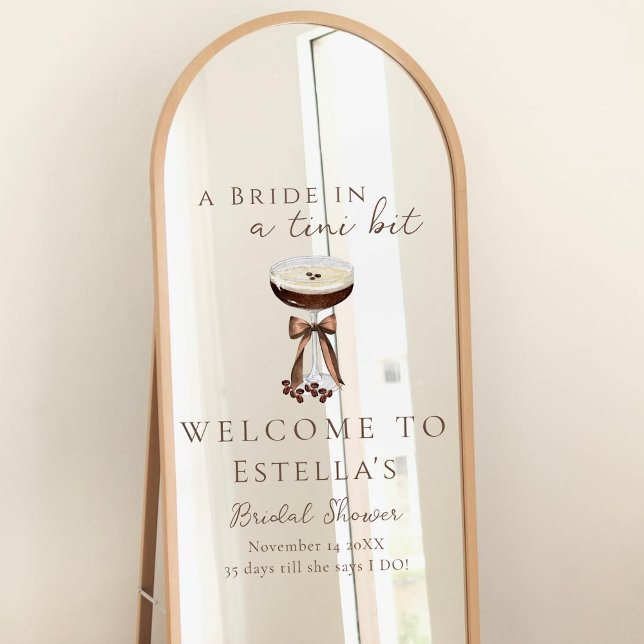 Panneau de bienvenue pour la baby shower "Bow Espr (Créateur téléchargé)