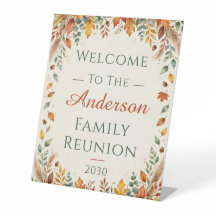 Panneau de bienvenue pour la réunion de famille au