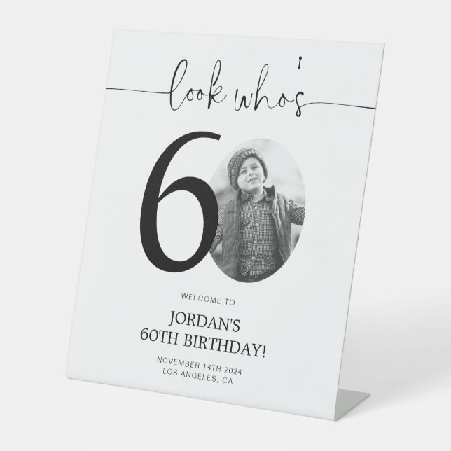 Panneau de bienvenue pour les 60 ans | Regardez qu (Recto)