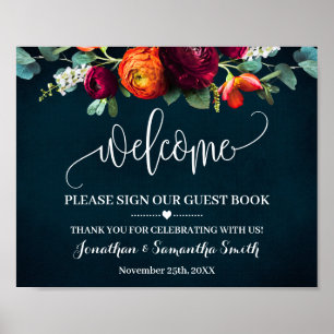 Panneau de bienvenue pour notre livre d'or Mariage