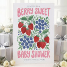Panneau de bienvenue pour une Baby Shower Berry Sw