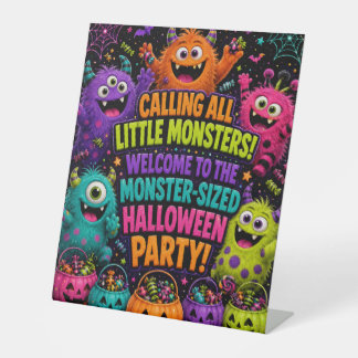 Panneau de bienvenue pour une fête de monstres