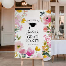 Panneau de bienvenue pour une fête de remise de di