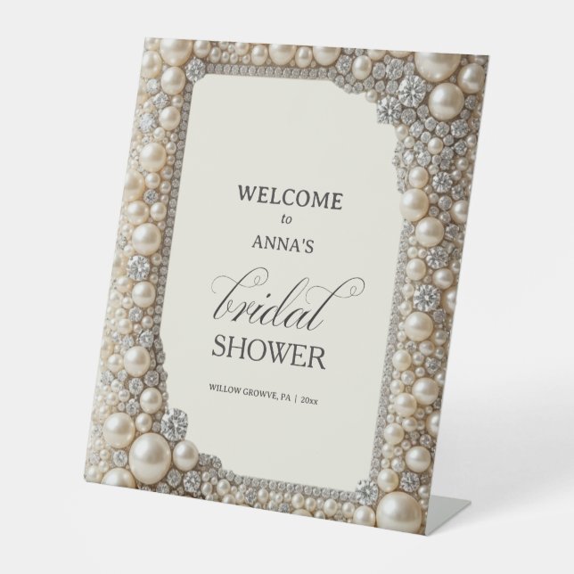 Panneau de bienvenue pour une fête prénuptiale aux (Recto)