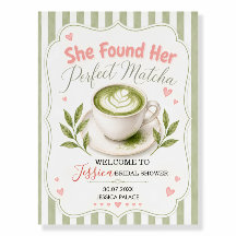 Panneau de Bienvenue pour une Mariée Matcha Elle a