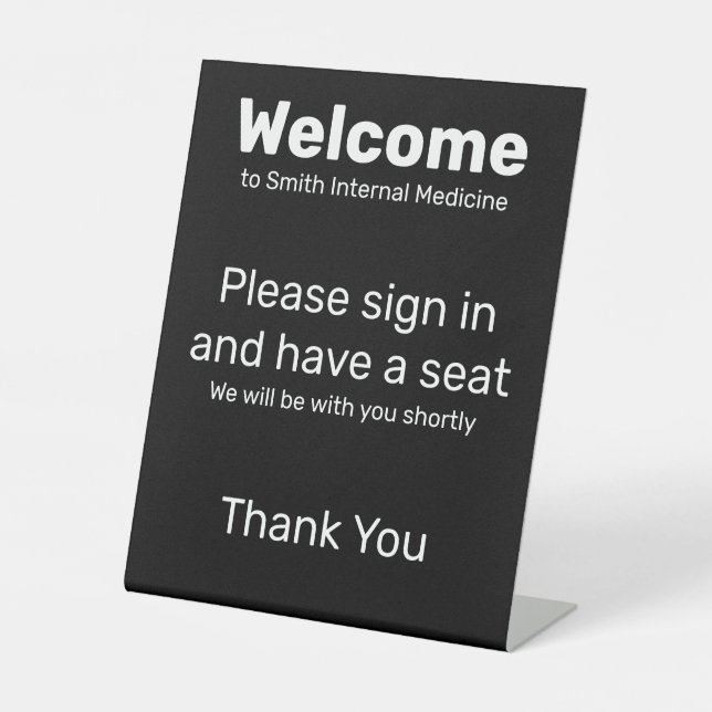 Panneau de bienvenue S'identifier Asseyez-vous Cab (Recto)