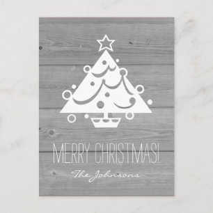 Panneau de bois rustique chic carte de Noël