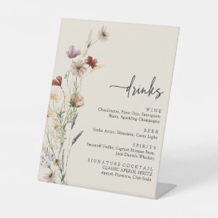 Panneau de Boisson Fleur Sauvage Boho