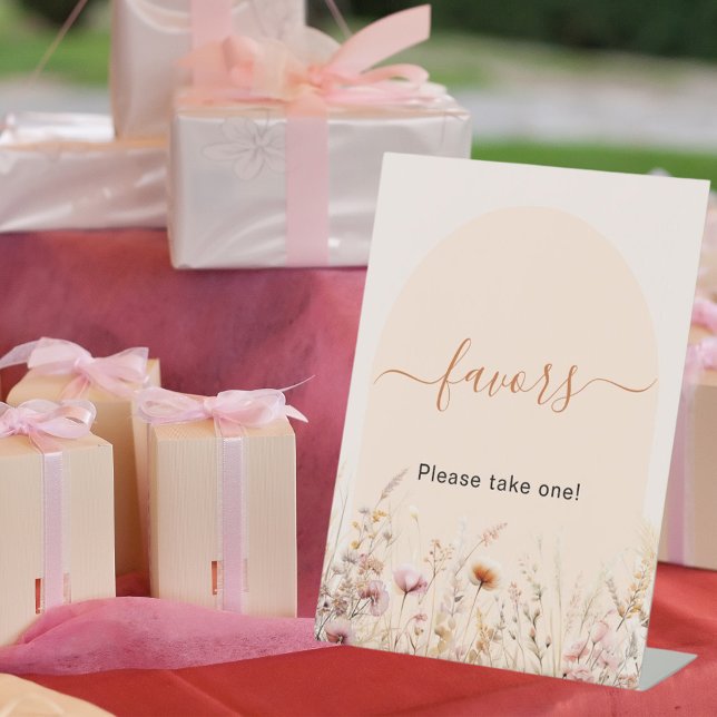 Panneau de cadeau de fête d'arche de fleurs sauvag (Créateur téléchargé)