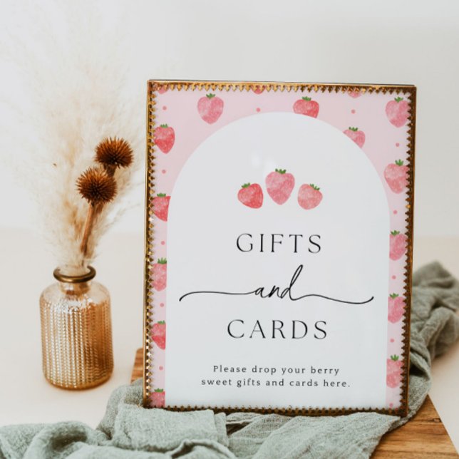 Panneau de cadeaux de fraise | Panneau de fraise  (Créateur téléchargé)