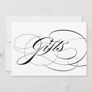 Panneau de cadeaux de mariage à calligraphie éléga