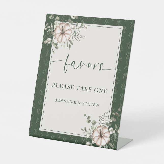 Panneau de cadeaux de mariage Classy Rustic automn (Recto)