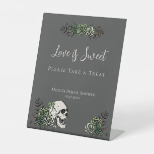 Panneau de cadeaux de mariage irlandais Black Skul